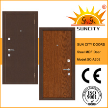 Современные деревянные межкомнатные МДФ стальные двери (СК-А208)